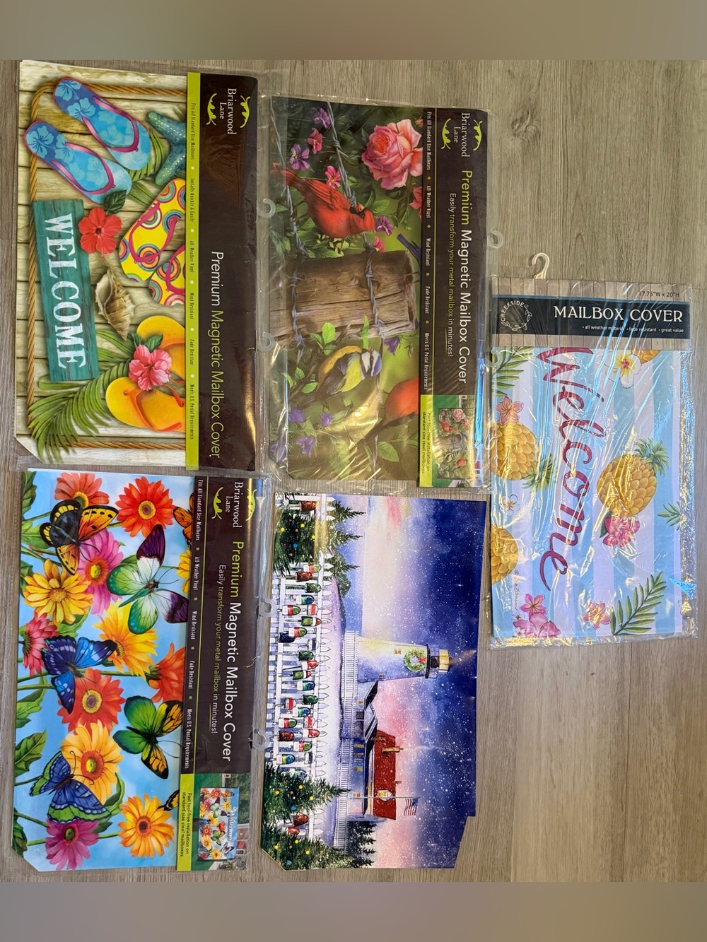 Assorted Colorful Magnetic Mailbox Covers - Floral, Beach, Holiday Designs